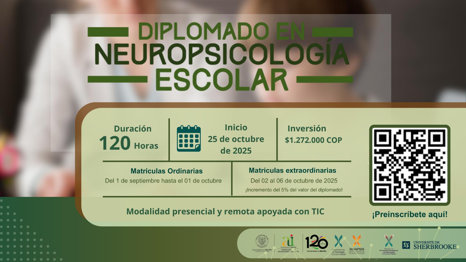 Banner del Diplomado en Neuropsicología Escolar