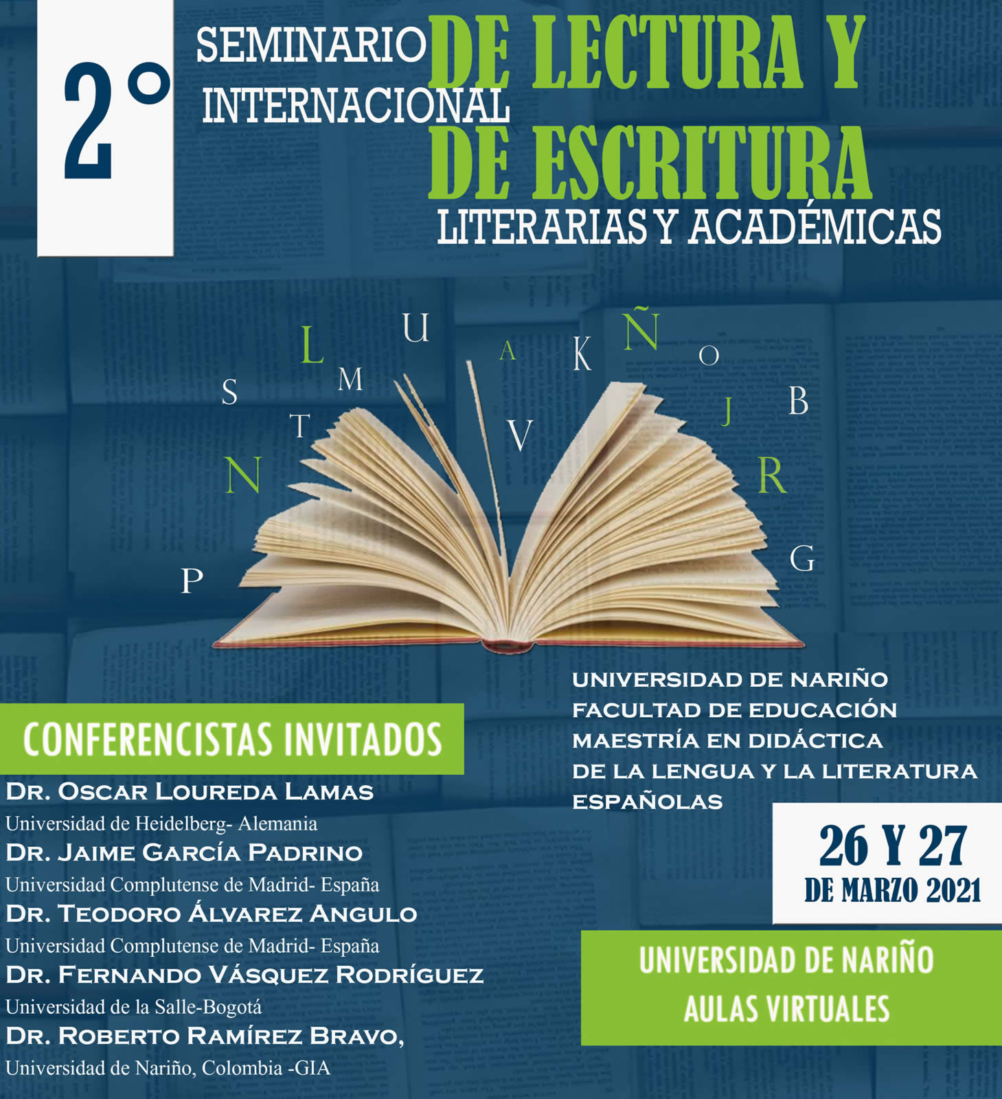 afiche 2 seminario internacional lectura escritura 2021