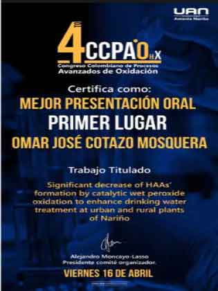 Reconocimiento a Omar José Cotazo Mosquera