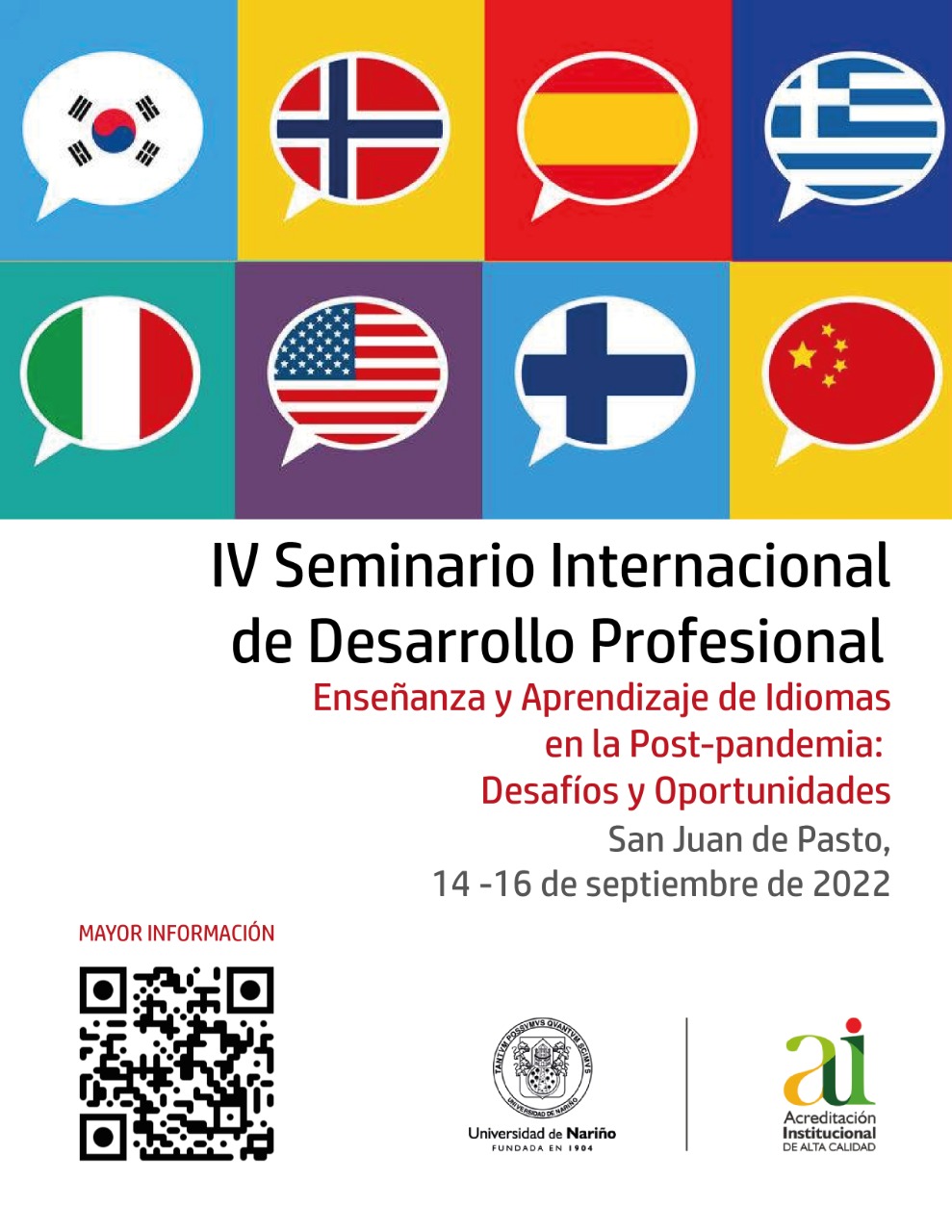 PUBLICIDAD EVENTO IDIOMAS SEP 2022