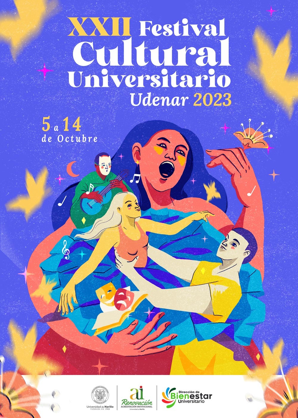 AFICHE-XXII-FESTIVAL-CULTURAL-UNIVERSITARIO-UDENAR-2023