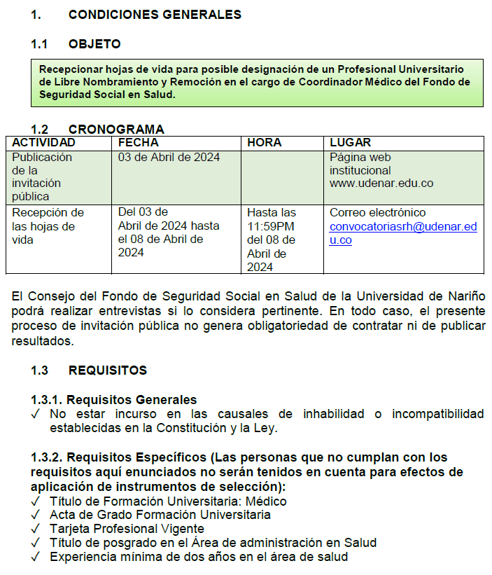 convocatoria medico