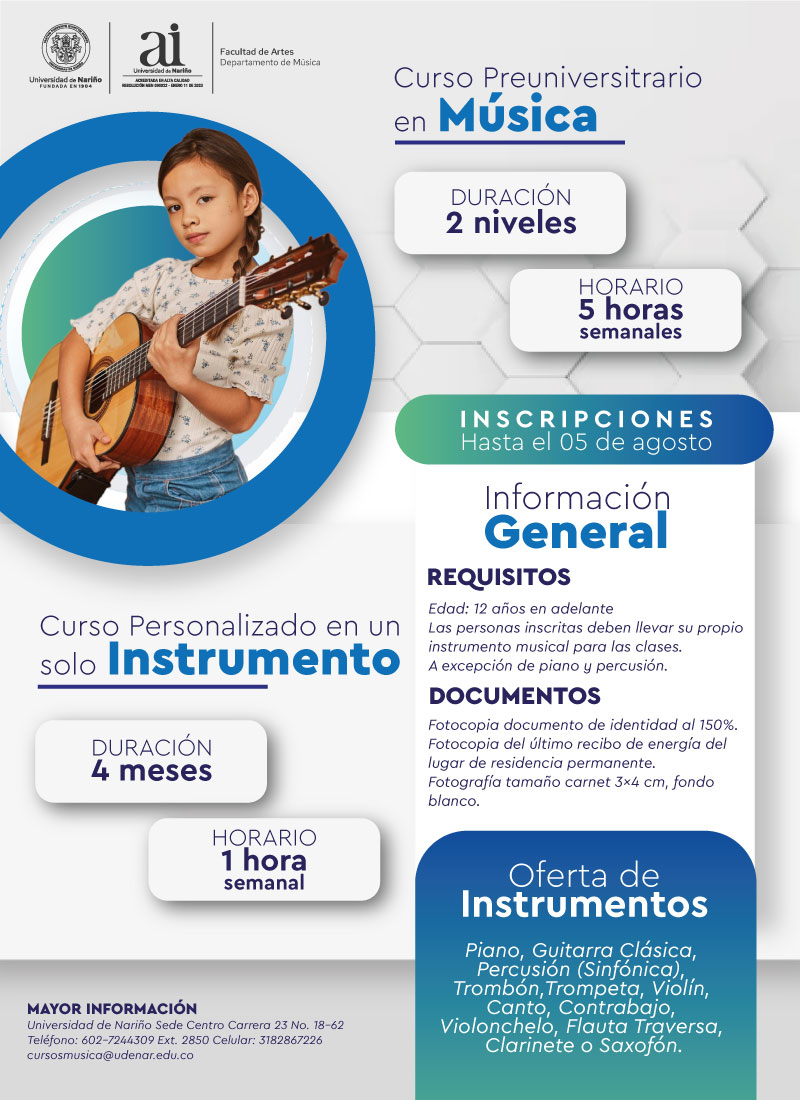 Curso preuniversitario en música