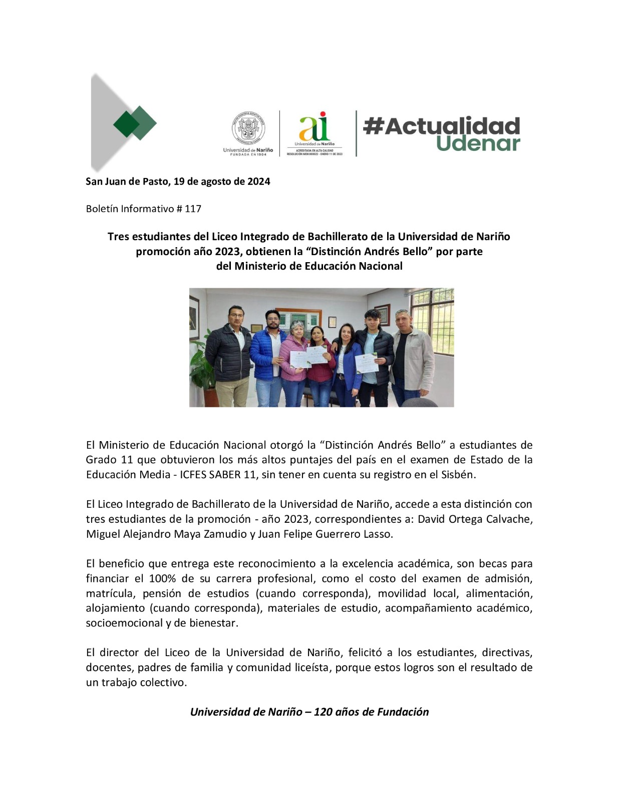 distincion estudiantes