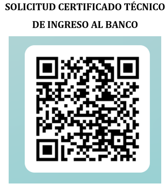 QR Solicitud Certificado Tecnico de Ingreso al Banco Tesoreria