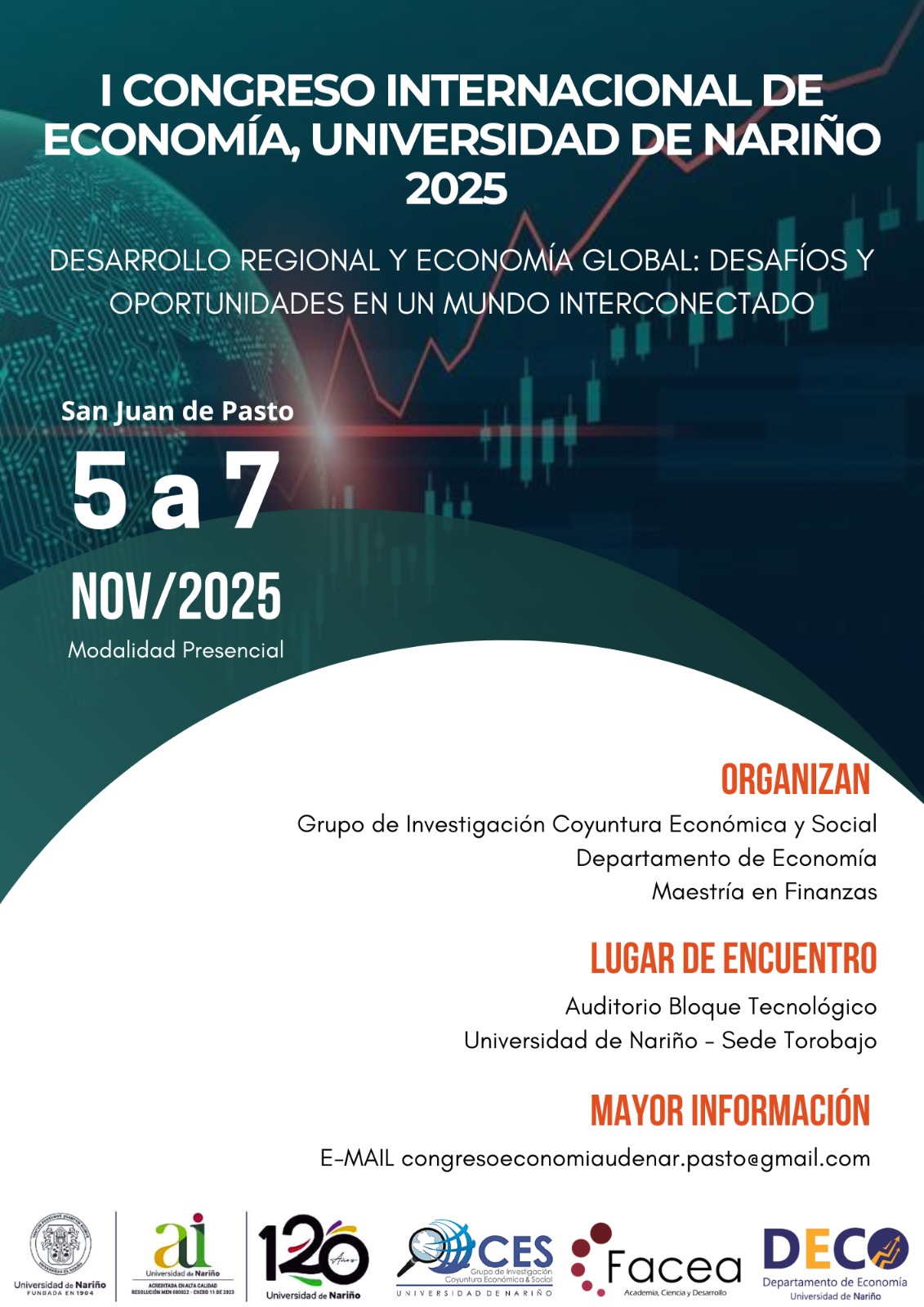AFICHE I CONGRESO INTERNACIONAL DE ECONOMIA UDENAR 2025