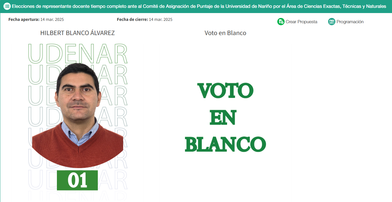 Votación Hilbert Blanco