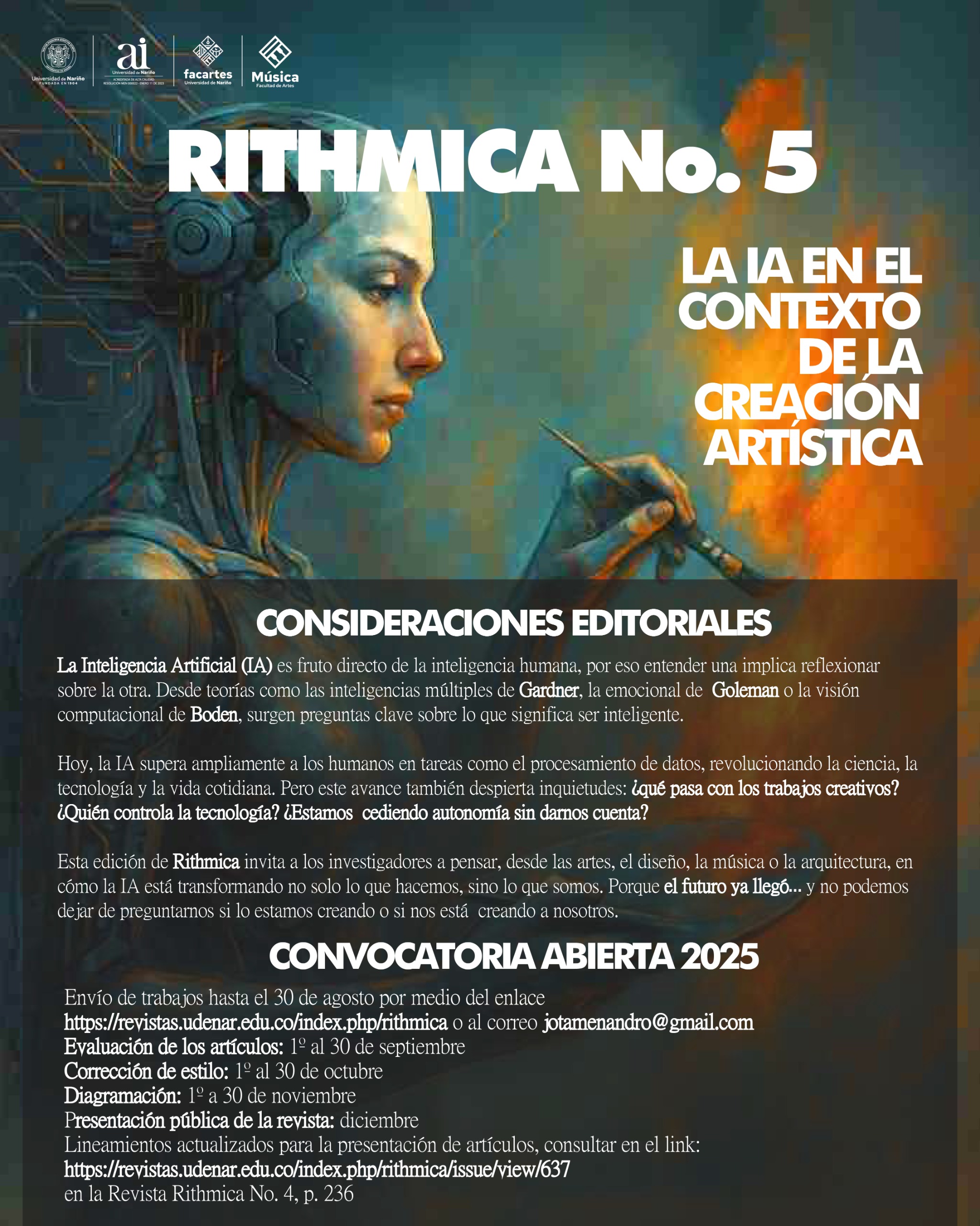 Convocatoria publicación revista Rithmica No.5