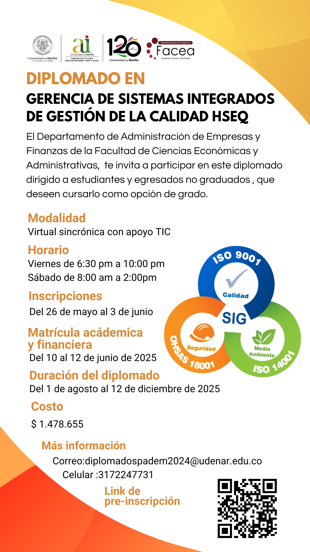 DIPLOMADO EN GERENCIA DE SISTEMAS INTEGRADOS DE GESTIÓN HSEQ