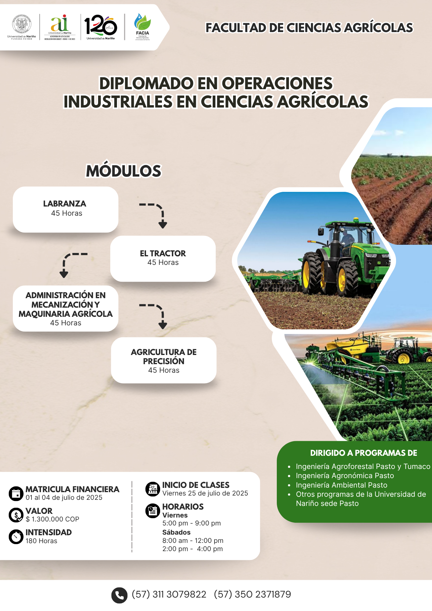 Diplomado en Operaciones Industriales en Ciencias Agrícolas