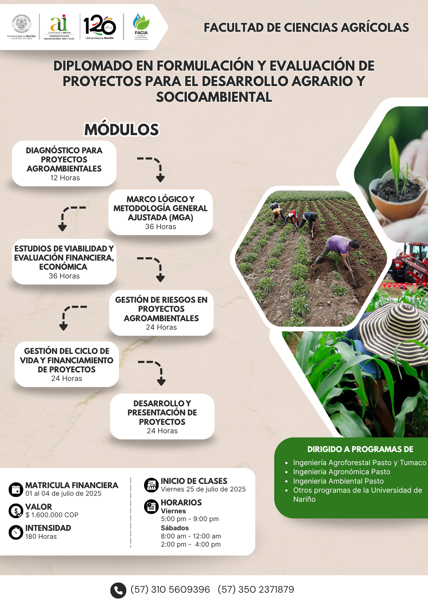 Diplomado en formulación y evaluación de proyectos para el desarrollo agrario y socioambiental