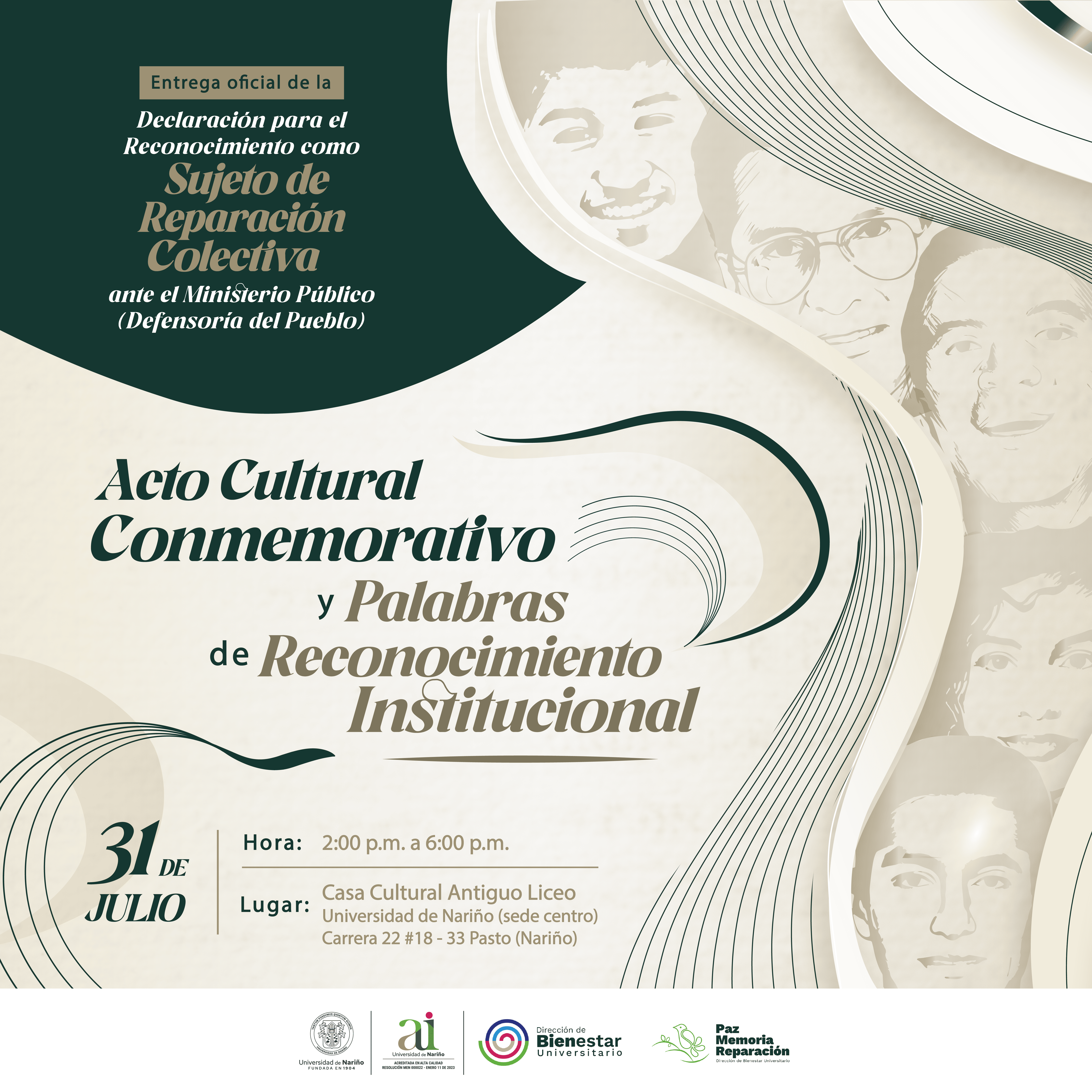 Acto Cultural Instalación de Galería y Colchas de la Memoria