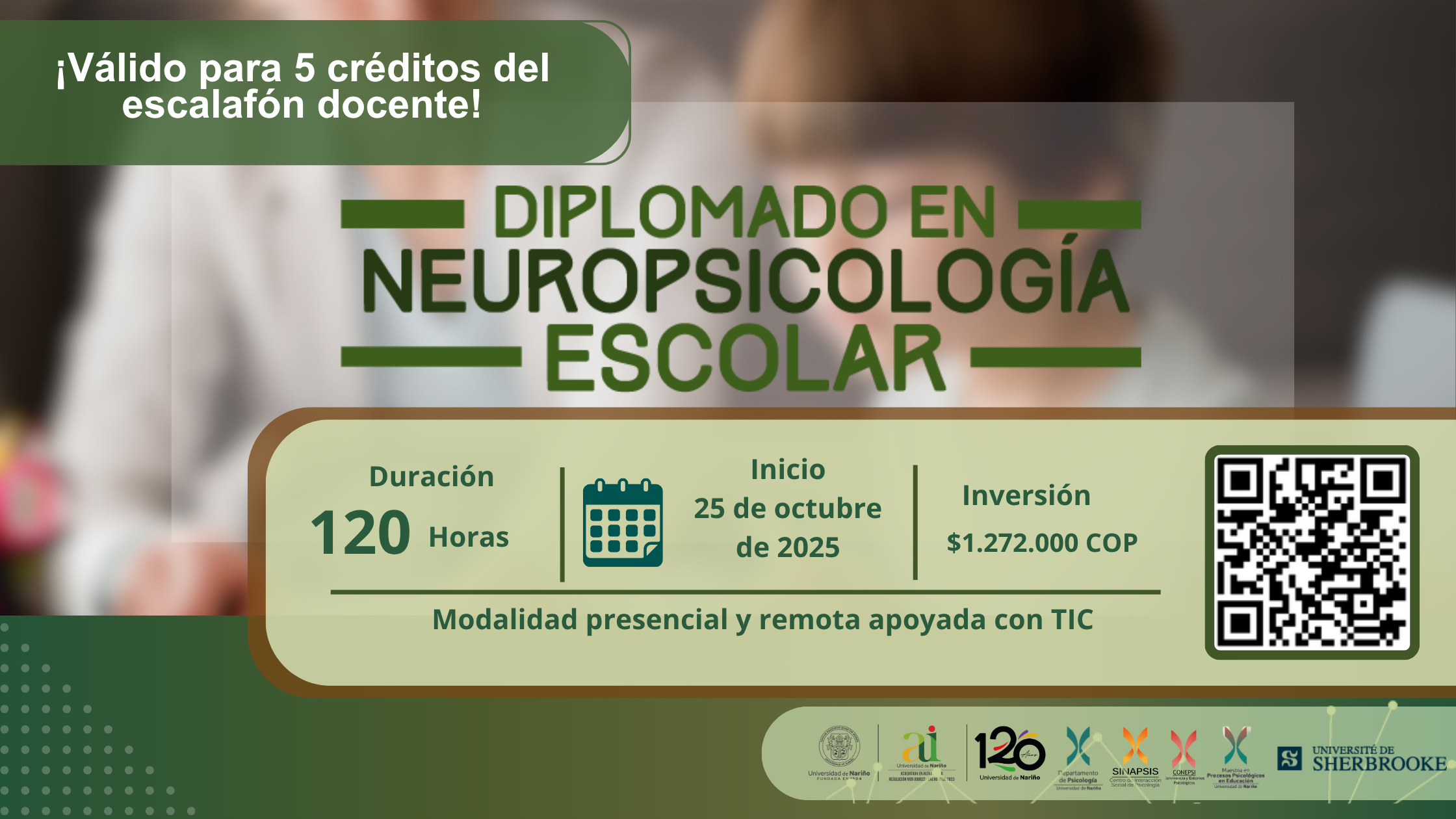 Banner del Diplomado en Neuropsicología Escolar
