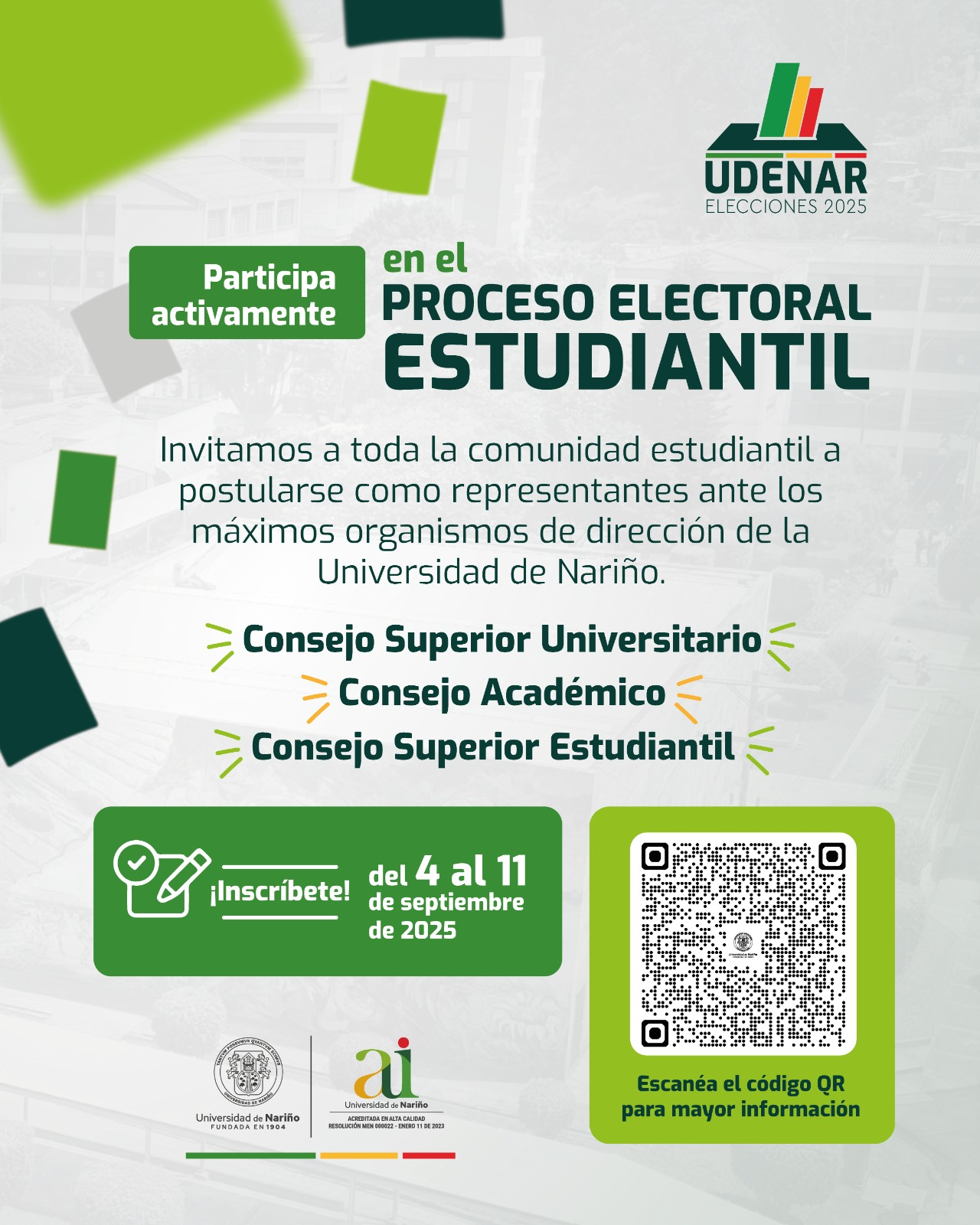 Comunicado 001 de 2025 Elecciones Representante Estudiantil 2026-2028