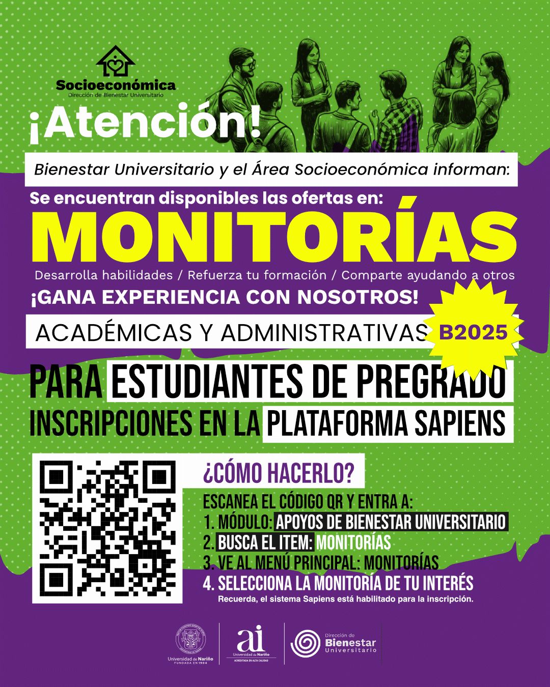 Convocatoria e Inscripción de Monitorias, Septiembre 2025