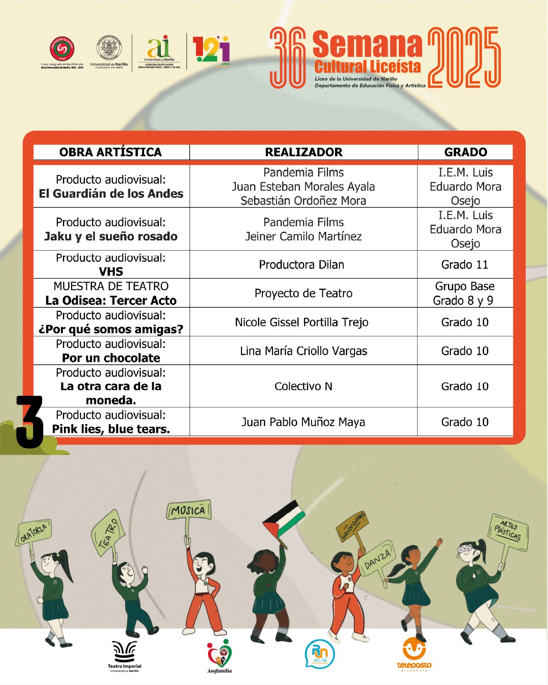 Programación 28 de octubre 36 Semana Cultural Liceísta 5