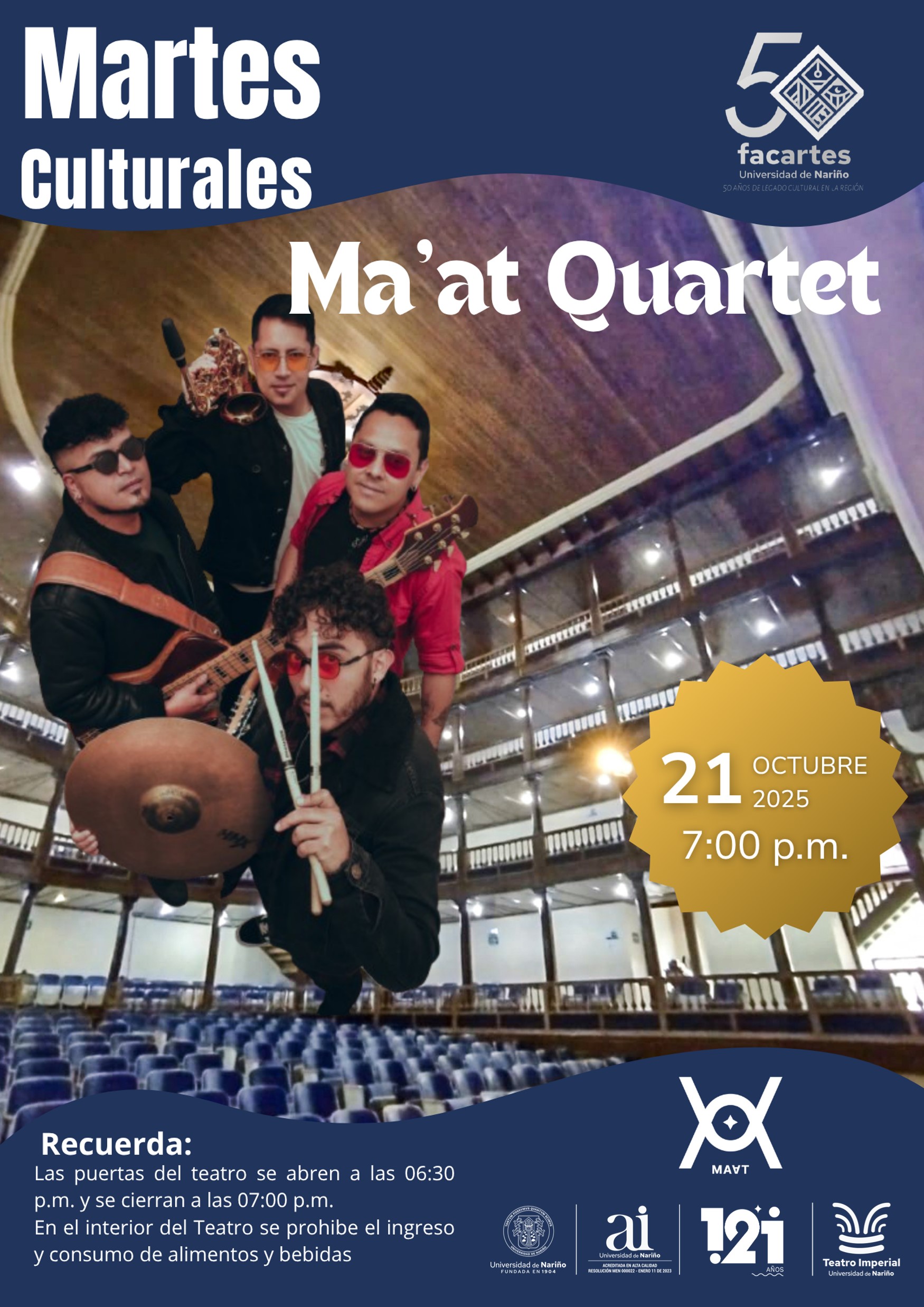 martes culturales Ma'at Quartet en Concierto