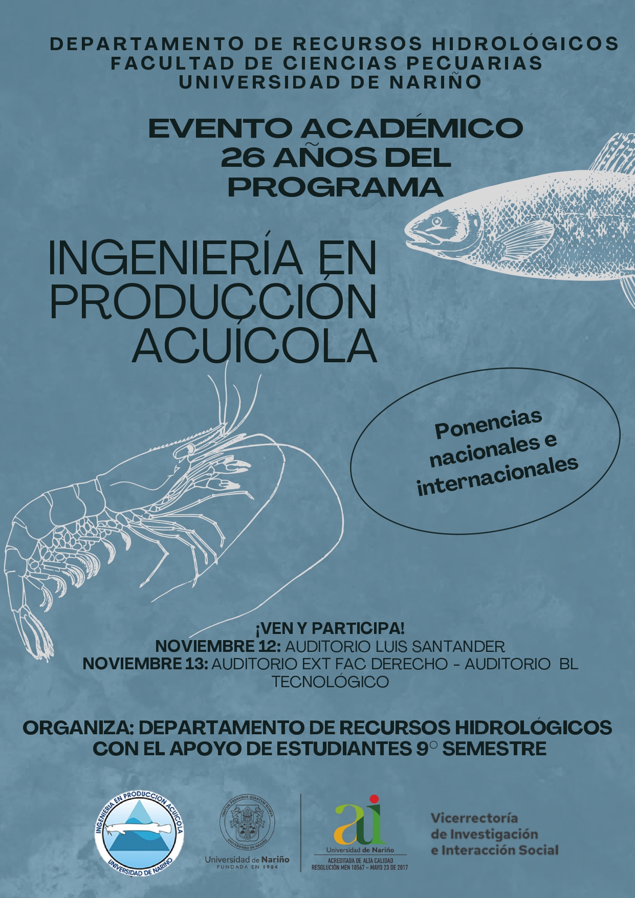 Evento 26 años del programa de Ingeniería en Producción Acuícola