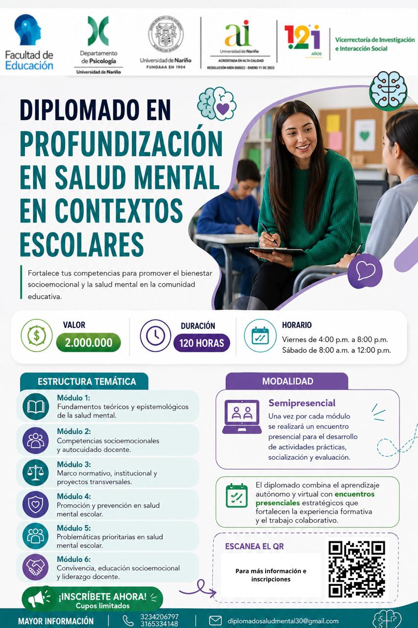 Diplomado en profundización en salud mental en contextos escolares