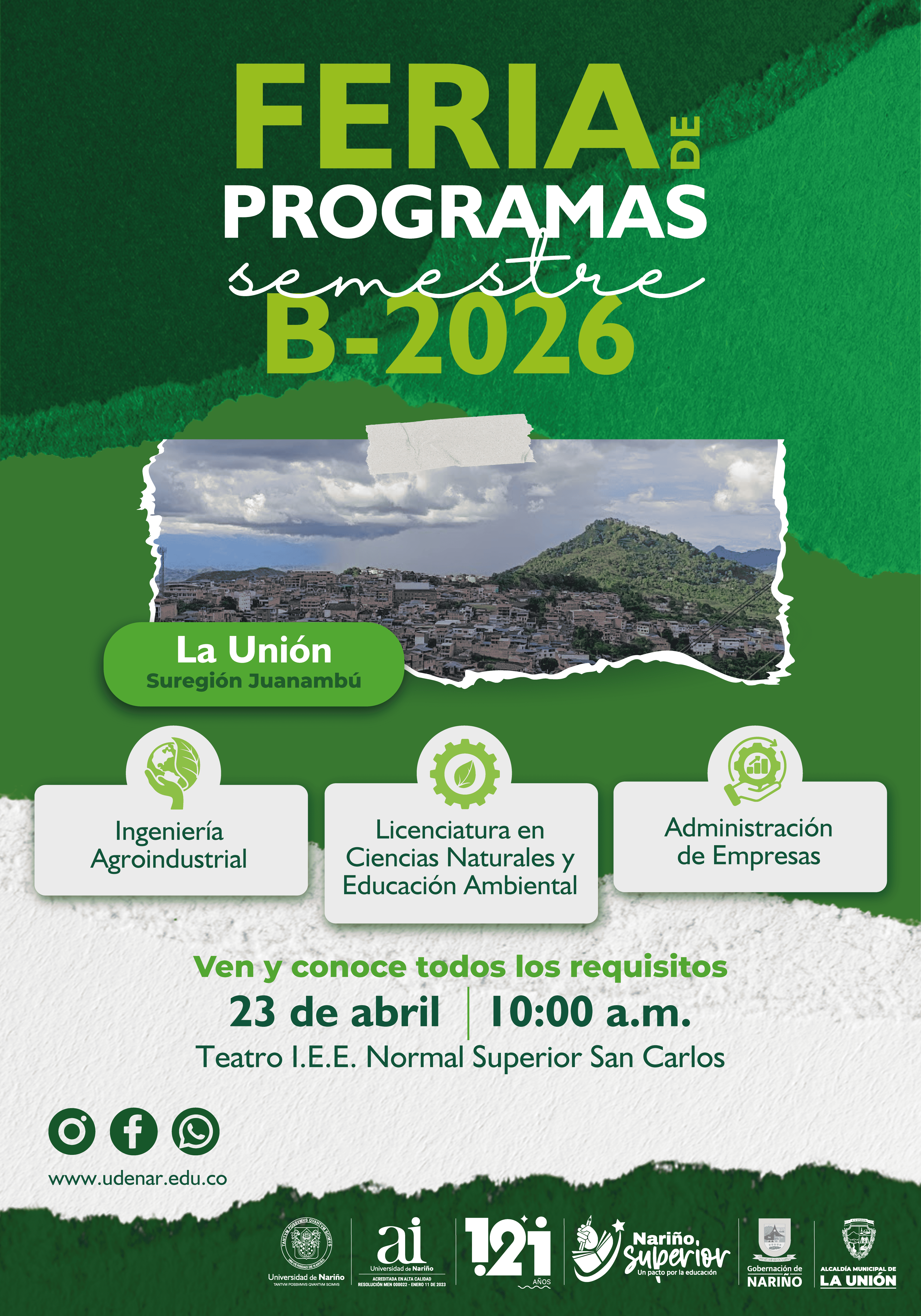 Feria de programas semestre B-2026 La Unión