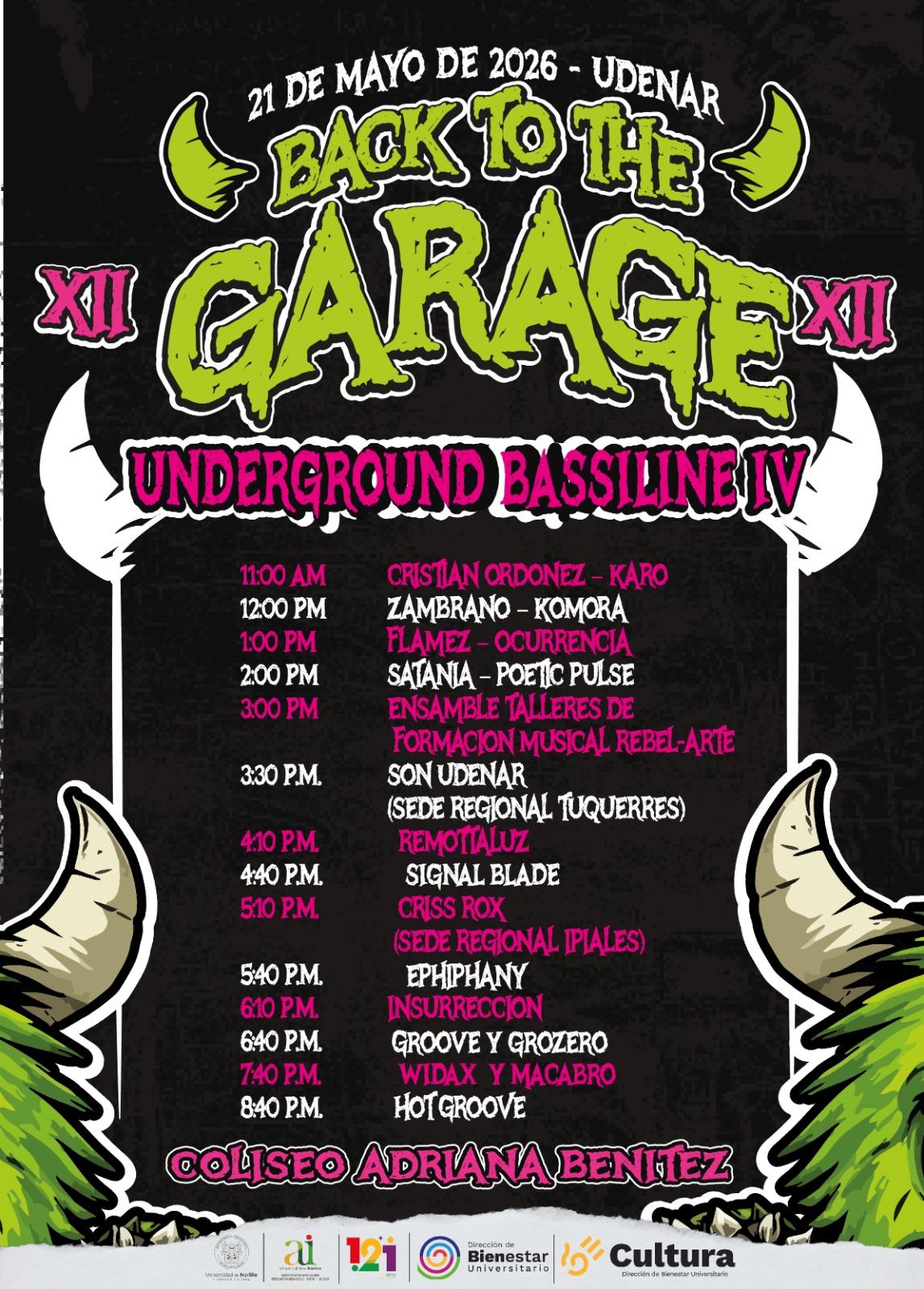 Back to the Garage XII Programación