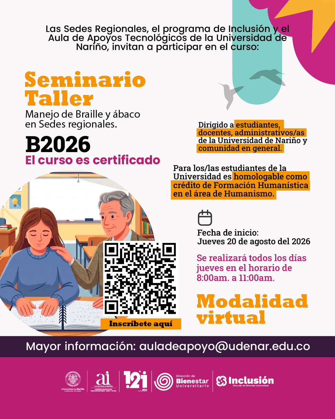 Sedes Regionales- Seminario Abaco y braille b2026