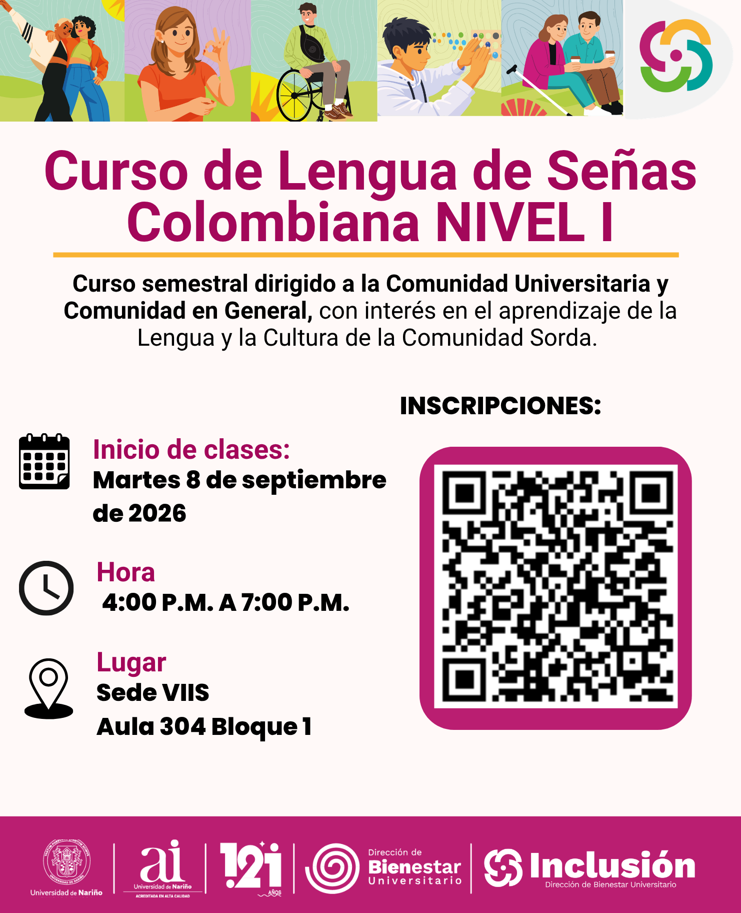 curso de Lengua de Señas Colombiana Nivel I b2026