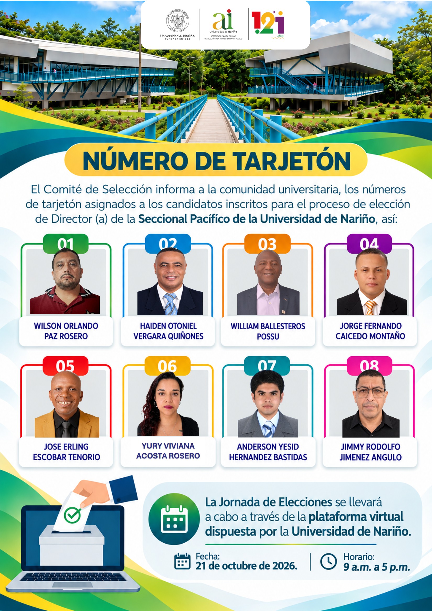 COMUNICADO 04 - NÚMERO DE TARJETÓN